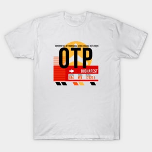 Bucharest (OTP) Airport // Sunset Baggage Tag T-Shirt